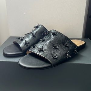 Katy Perry Collections Black Leather featuring Origami Cranes Size 8.5